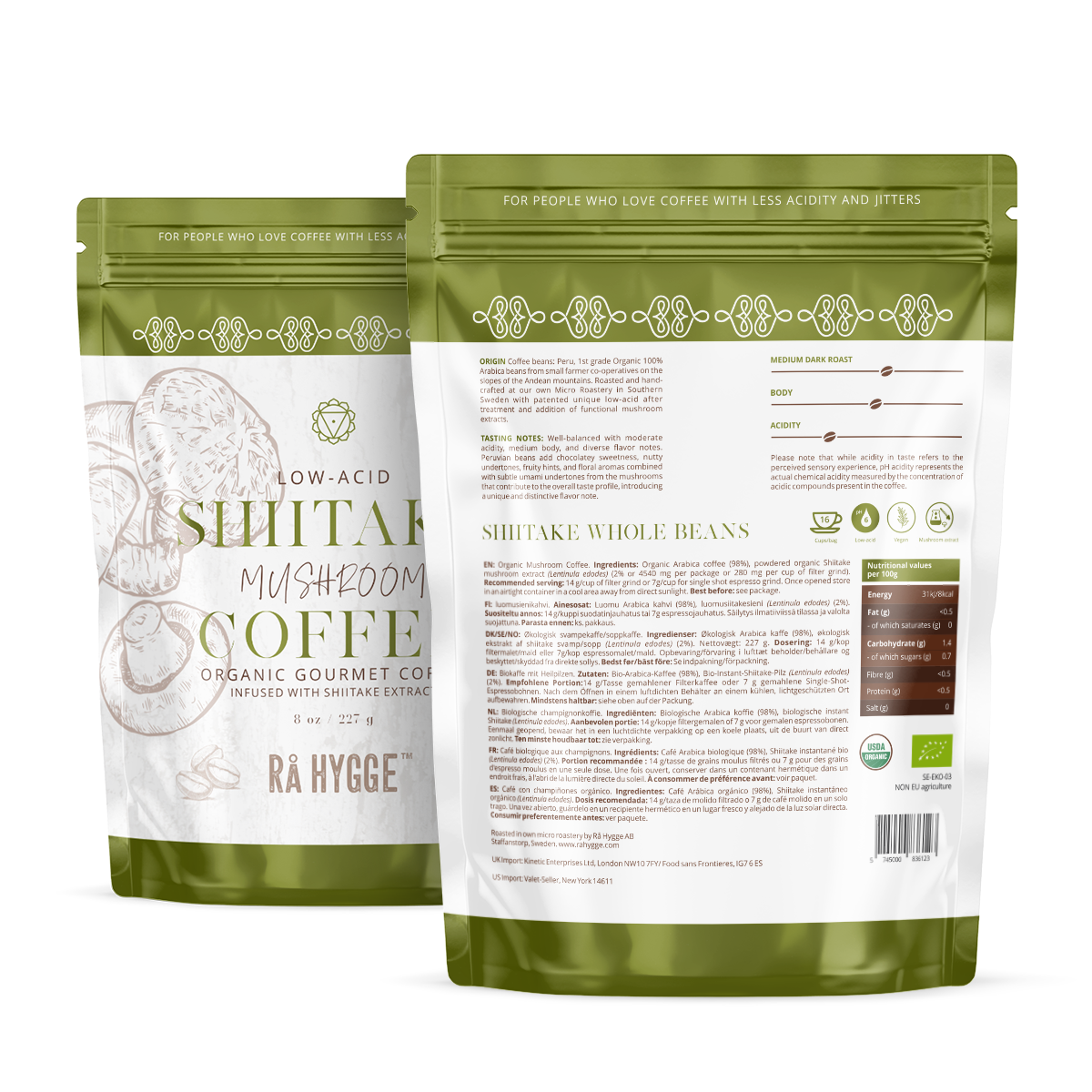 Shiitake Mushroom Coffee Whole beans 100 g / 3.5 oz