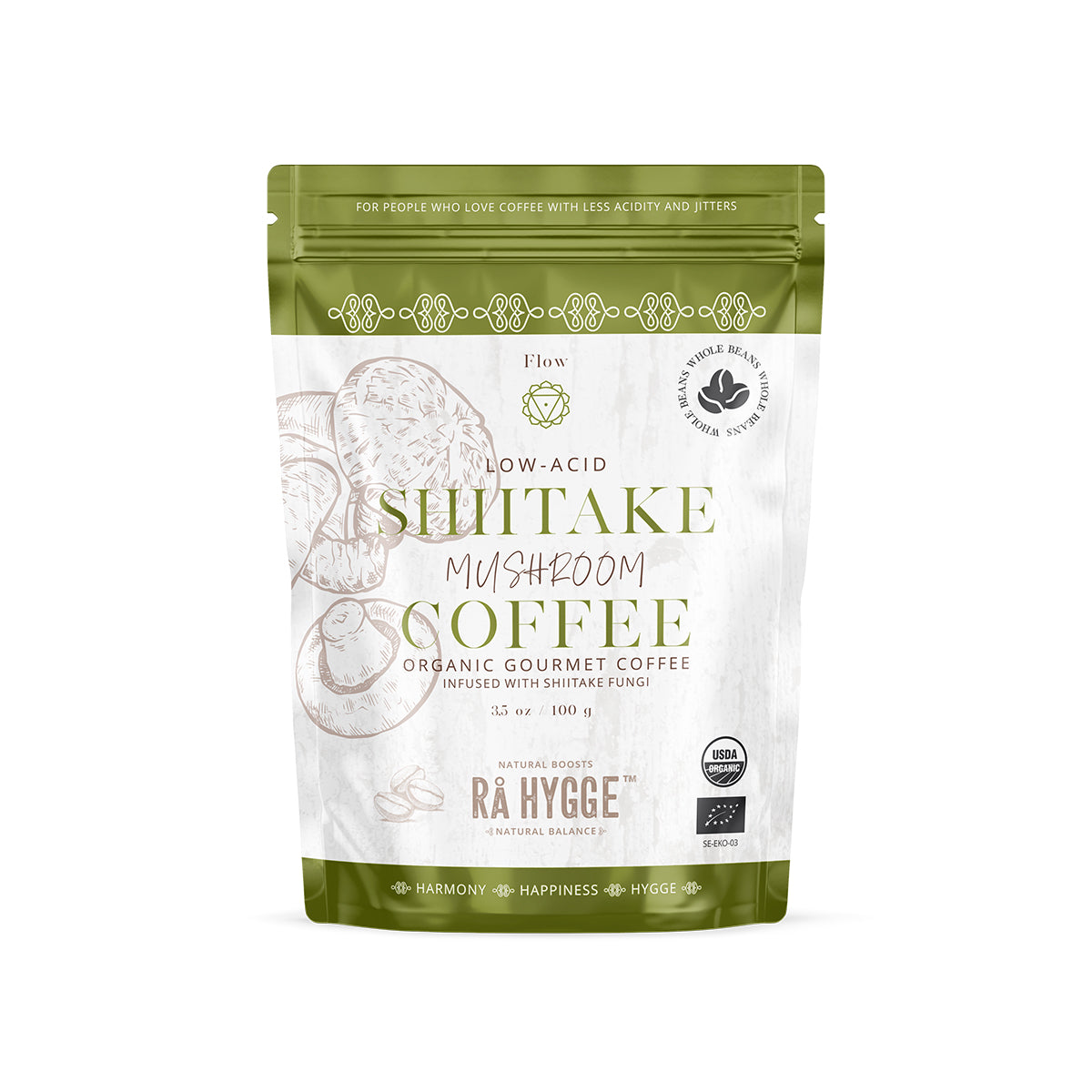 Shiitake Mushroom Coffee Whole beans 100 g / 3.5 oz