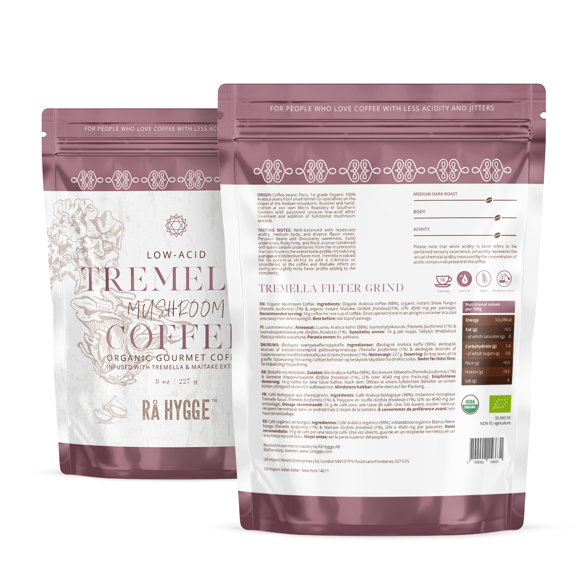 Tremella Mushroom Coffee Filter ground 227 g / 8 oz