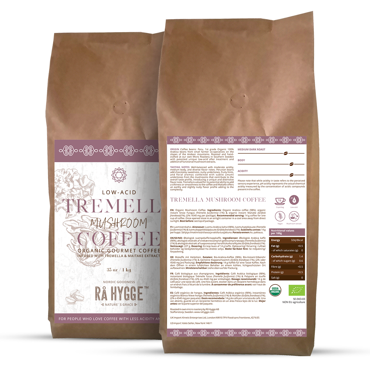 Tremella Specialty Coffee Whole Beans 1 kg / 35.27 oz