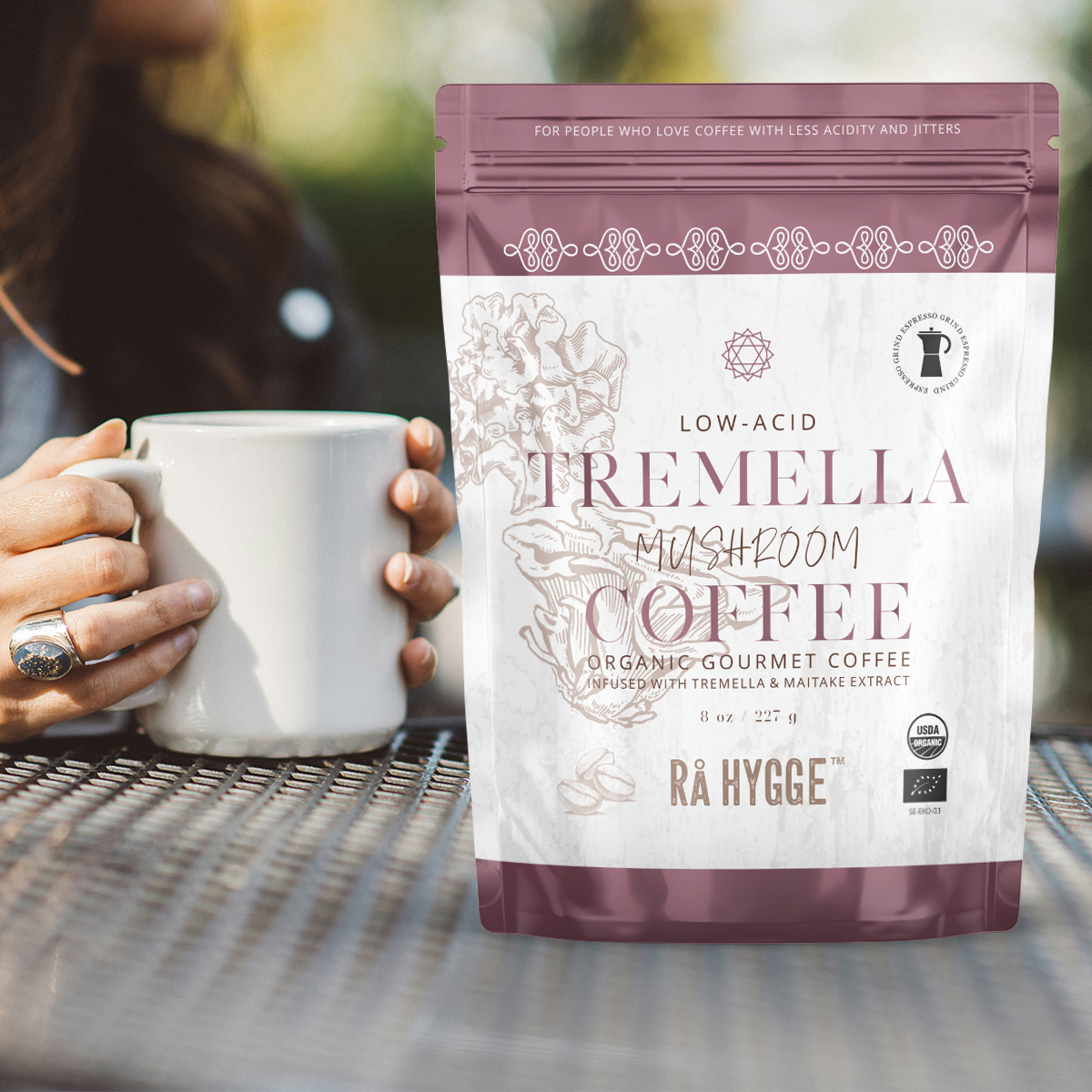 Tremella Mushroom Coffee Espresso ground 227 g / 8 oz