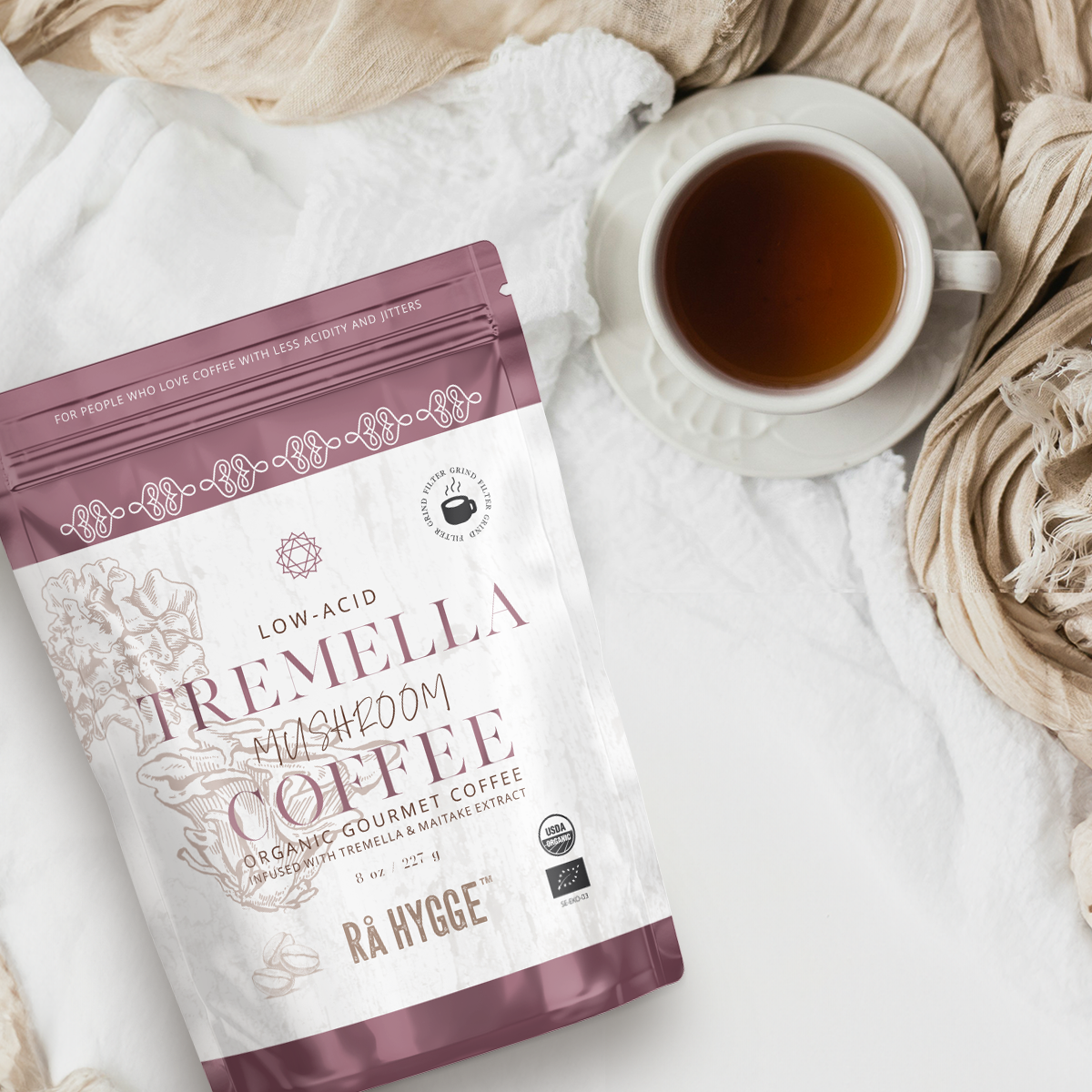Tremella Mushroom Coffee Filter ground 227 g / 8 oz