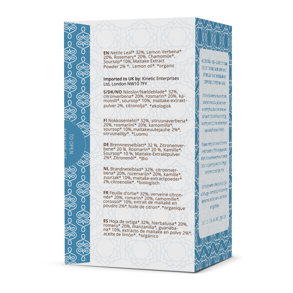Moody Blues- Organic Herbal Tea w. Maitake Mushrooms - 16 Tea Bags 1.8g (29g)