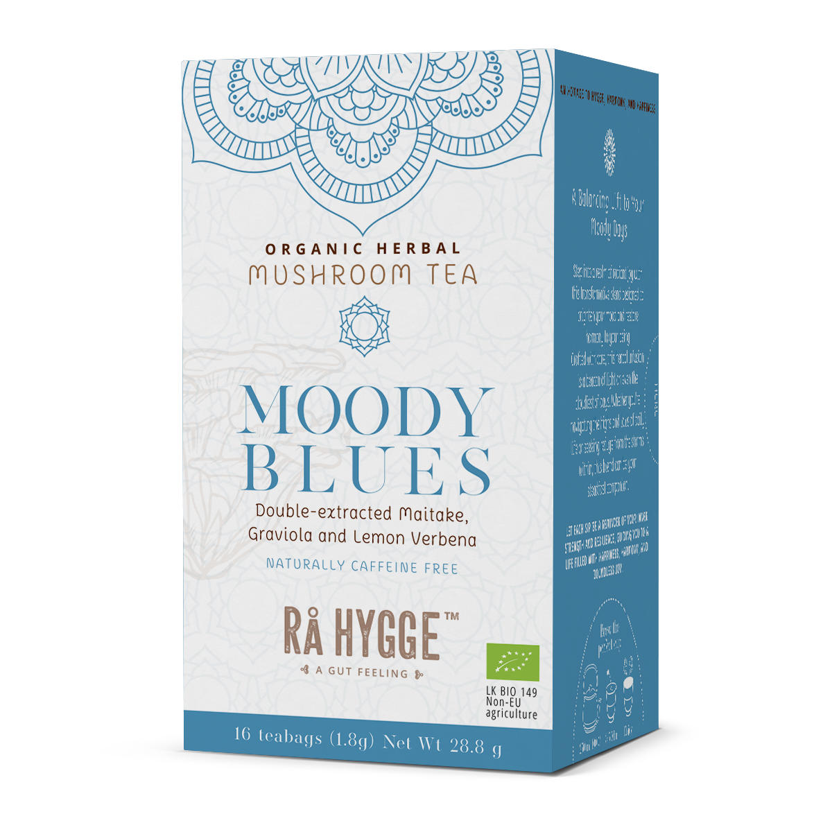 Moody Blues- Organic Herbal Tea w. Maitake Mushrooms - 16 Tea Bags 1.8g (29g)