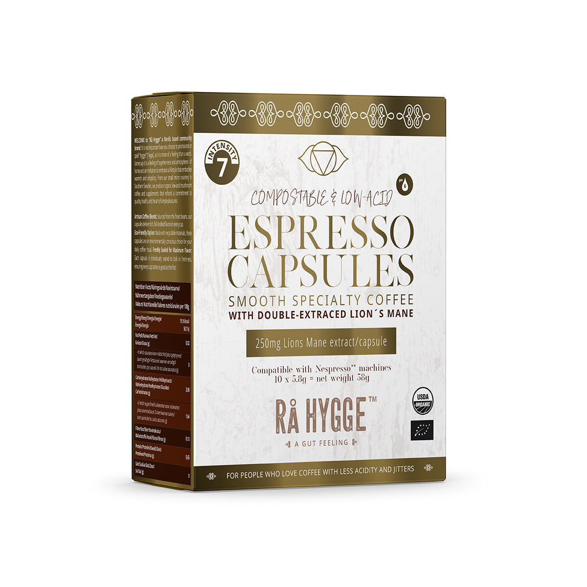 Compostable Coffee Capsules with Lion's Mane BIO (Nespresso compatible) 10 pcs