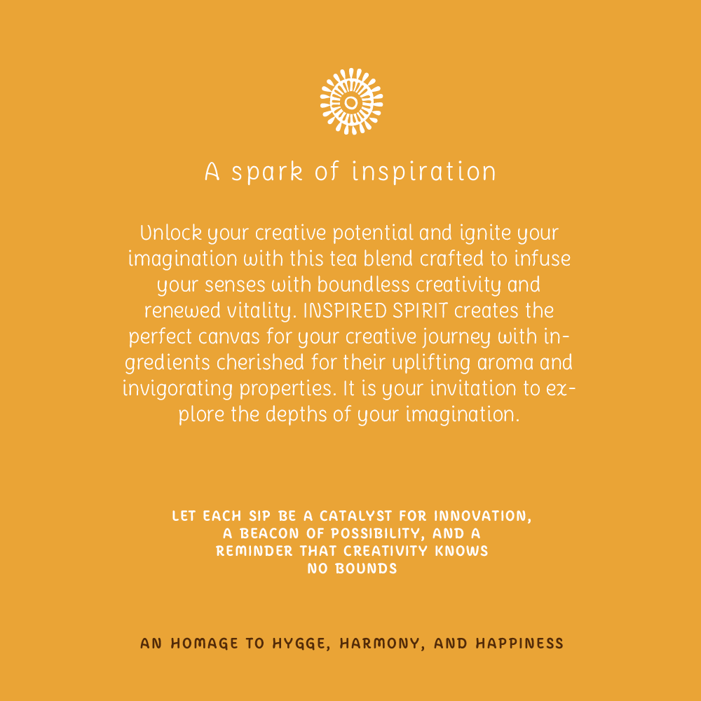 Inspired Spirit - Organic Herbal Tea w. Lions Mane Mushrooms - 16 Tea Bags 1.8g (29g)