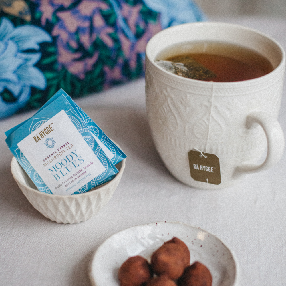 Moody Blues- Organic Herbal Tea w. Maitake Mushrooms - 16 Tea Bags 1.8g (29g)