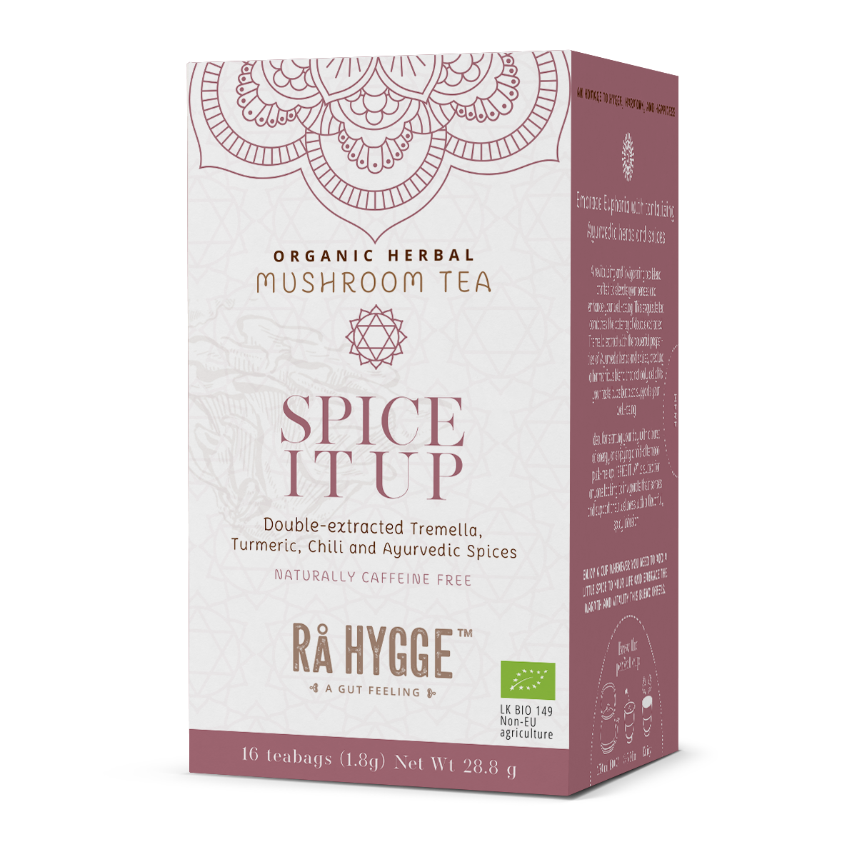 Spice It Up- Organic Herbal Tea & Spices w. Tremella Mushrooms - 16 Tea Bags 1.8g (29g)