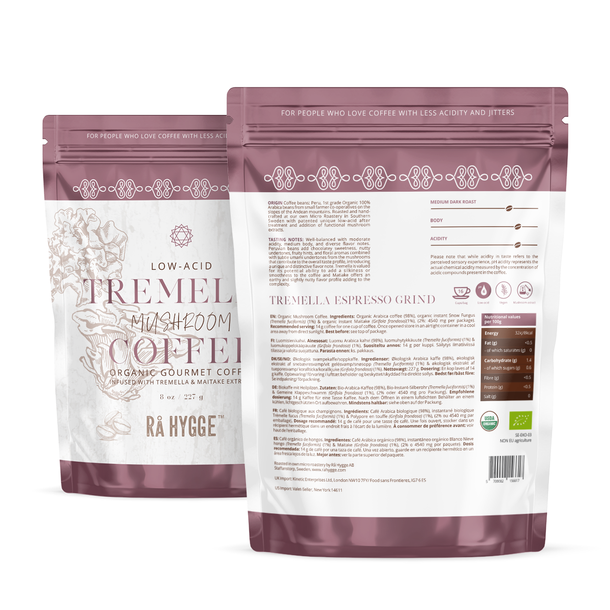 Tremella Mushroom Coffee (former Beauty) Espresso ground 227 g / 8 oz