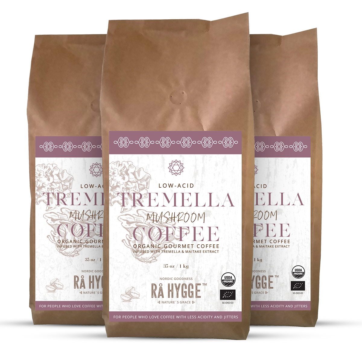 Supersize Tremella Mushroom Coffee Pack 3 x 1 kg / 35.27 oz