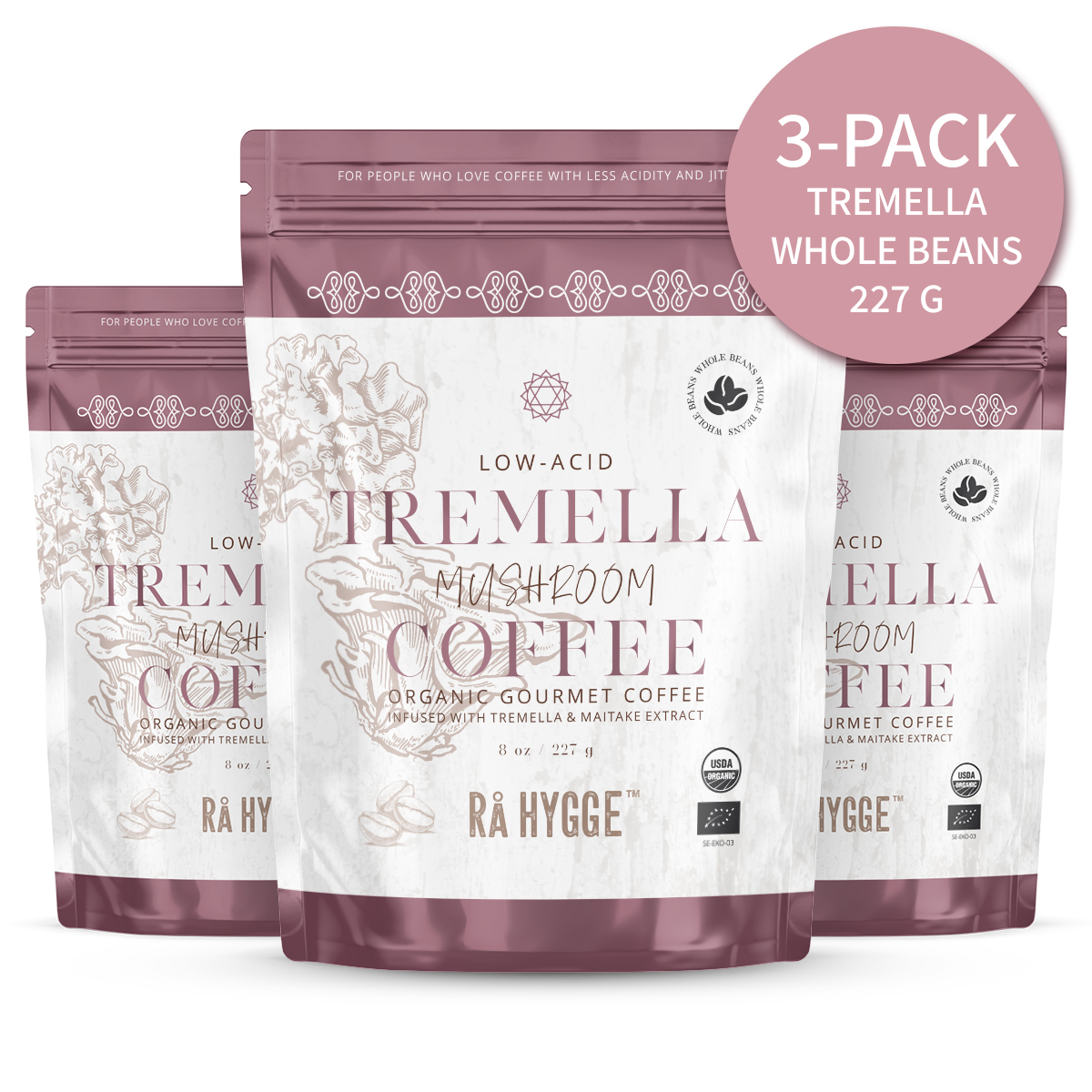 3-Pack - Tremella Whole Beans 227 g / 8 oz