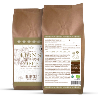 Lion's Mane Mushroom Coffee Whole beans 1 kg / 35.27 oz