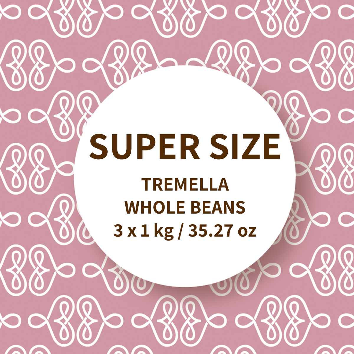 Supersize Tremella Mushroom Coffee (former Beauty) Pack 3 x 1 kg / 35.27 oz