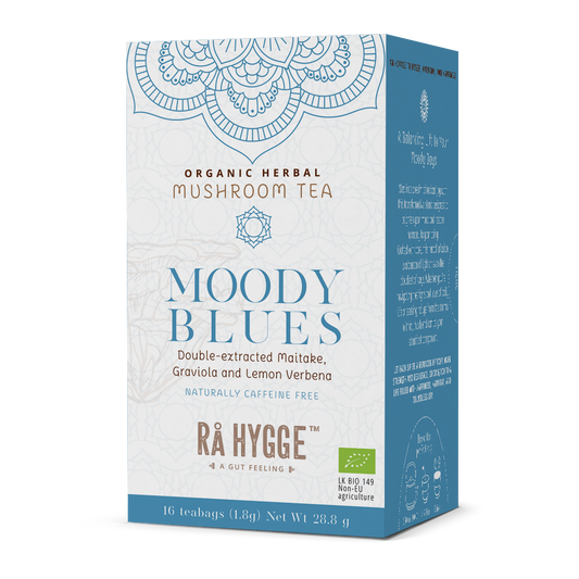 Moody Blues- Organic Herbal Tea w. Maitake Mushrooms - 16 Tea Bags 1.8g (29g)