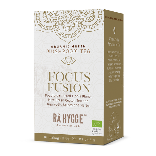 Focus Fusion - Organic Green Tea & Herbs w. Lions Mane Mushrooms- 16 Tea Bags 1.8g (29g)