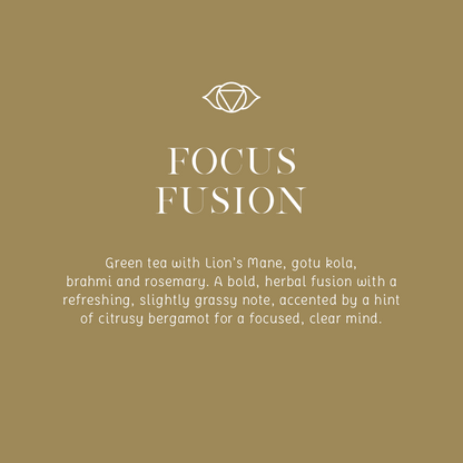 Focus Fusion - Organic Green Tea & Herbs w. Lions Mane Mushrooms- 16 Tea Bags 1.8g (29g)