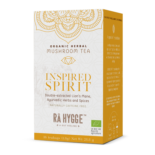Inspired Spirit - Organic Herbal Tea w. Lions Mane Mushrooms - 16 Tea Bags 1.8g (29g)